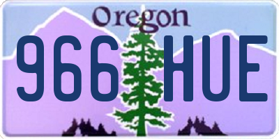 OR license plate 966HUE
