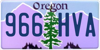 OR license plate 966HVA