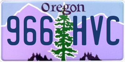 OR license plate 966HVC