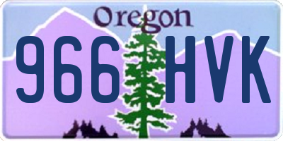 OR license plate 966HVK