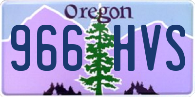 OR license plate 966HVS