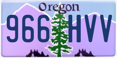OR license plate 966HVV