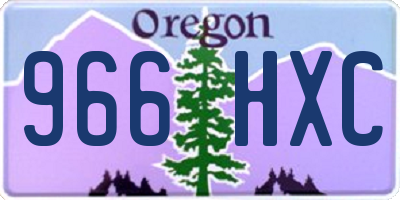 OR license plate 966HXC