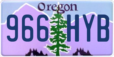 OR license plate 966HYB