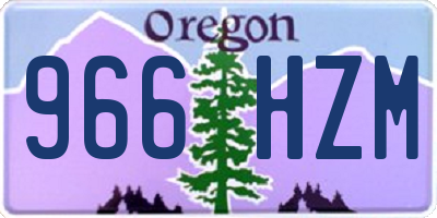 OR license plate 966HZM