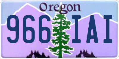 OR license plate 966IAI