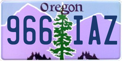 OR license plate 966IAZ