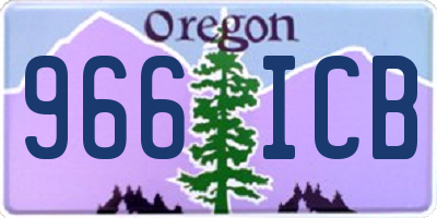 OR license plate 966ICB