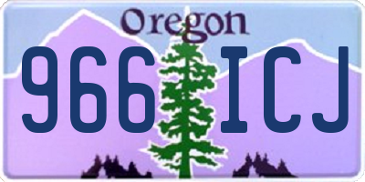 OR license plate 966ICJ