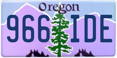 OR license plate 966IDE