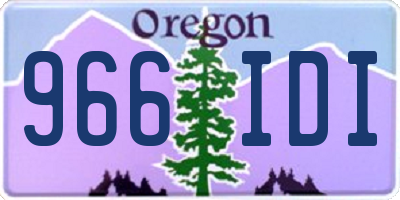 OR license plate 966IDI