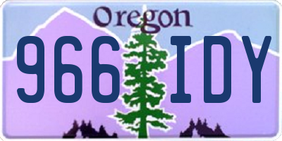 OR license plate 966IDY
