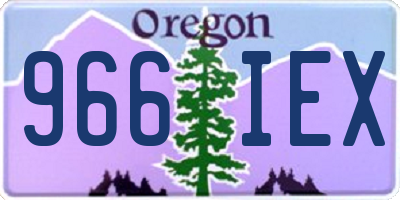 OR license plate 966IEX
