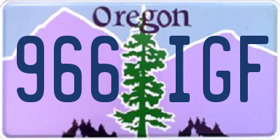 OR license plate 966IGF