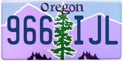 OR license plate 966IJL