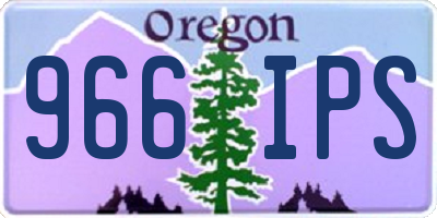 OR license plate 966IPS