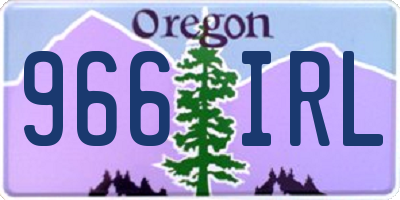 OR license plate 966IRL