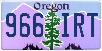OR license plate 966IRT