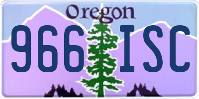 OR license plate 966ISC