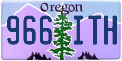 OR license plate 966ITH