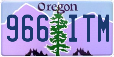 OR license plate 966ITM
