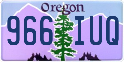 OR license plate 966IUQ
