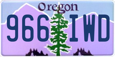 OR license plate 966IWD