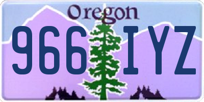 OR license plate 966IYZ