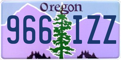 OR license plate 966IZZ