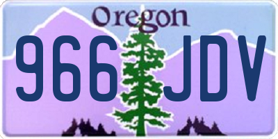 OR license plate 966JDV