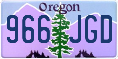 OR license plate 966JGD