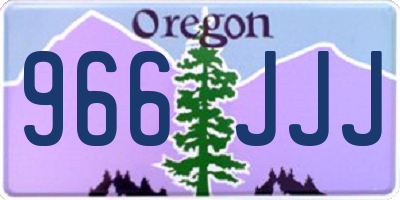 OR license plate 966JJJ