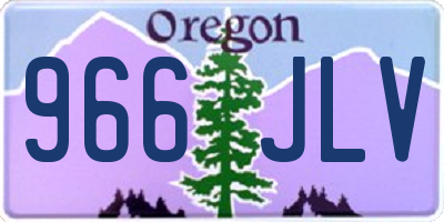 OR license plate 966JLV