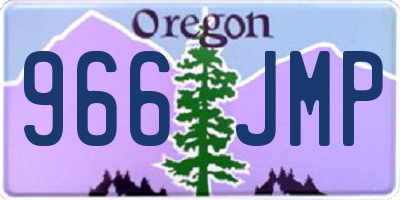 OR license plate 966JMP