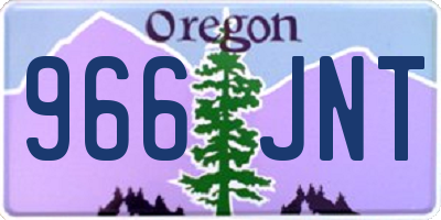 OR license plate 966JNT