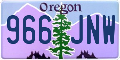OR license plate 966JNW