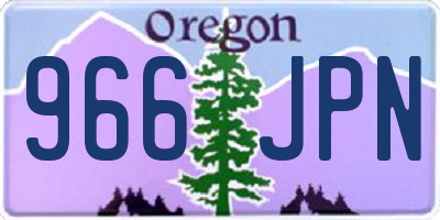 OR license plate 966JPN