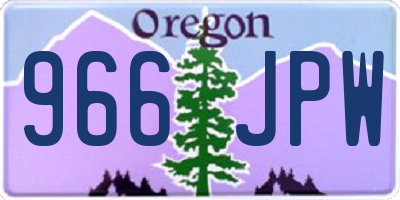 OR license plate 966JPW