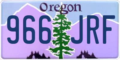 OR license plate 966JRF
