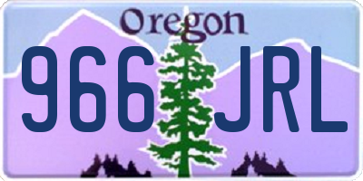 OR license plate 966JRL