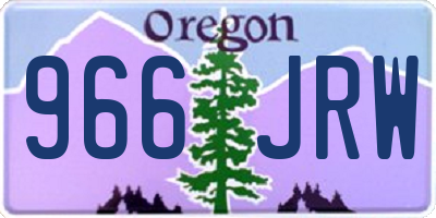 OR license plate 966JRW