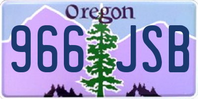 OR license plate 966JSB
