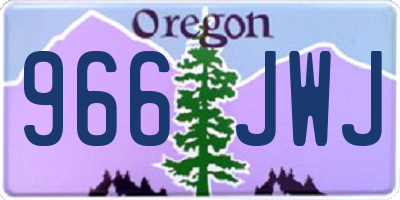 OR license plate 966JWJ