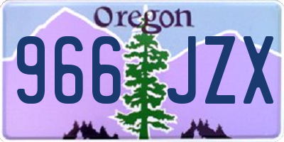 OR license plate 966JZX