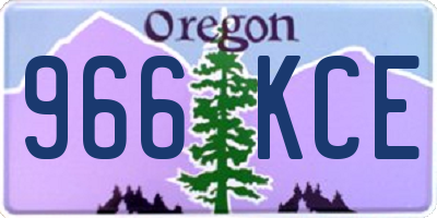 OR license plate 966KCE
