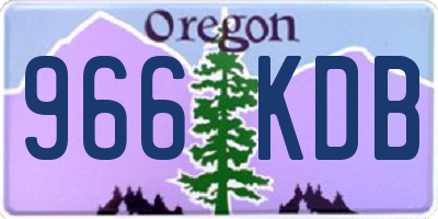 OR license plate 966KDB