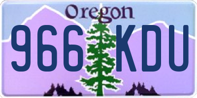 OR license plate 966KDU
