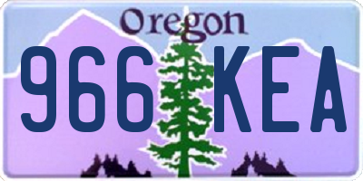 OR license plate 966KEA