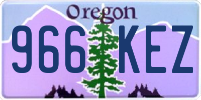 OR license plate 966KEZ