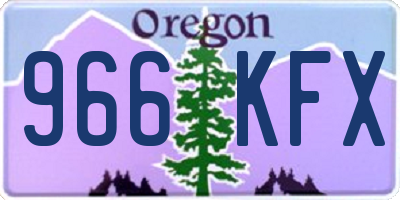 OR license plate 966KFX